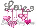 "Love" Дизайн машинної вишивки